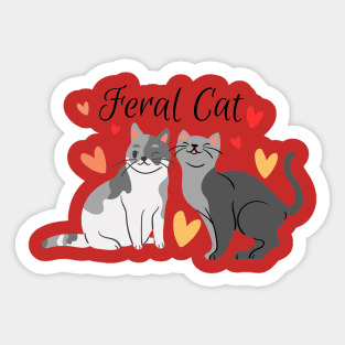 Feral cat Sticker